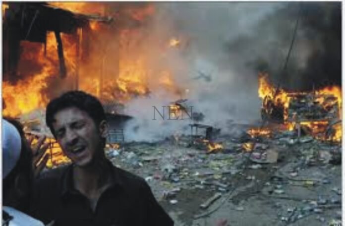 Horrific fire in Peshawar's Kochi Bazaar, four members of the same family killed